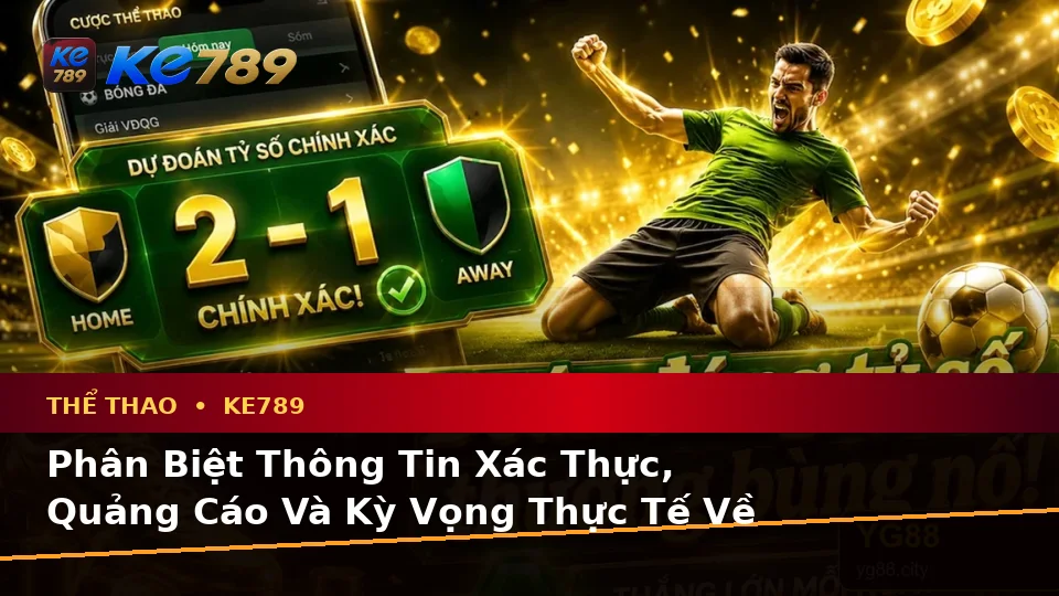 Thể Thao KE789 Tại ke789pg.win: Phân Biệt Thông Tin Xác Thực, Quảng Cáo Và Kỳ Vọng Thực Tế Khi Phân Tích Tỷ Số Trên Di Động