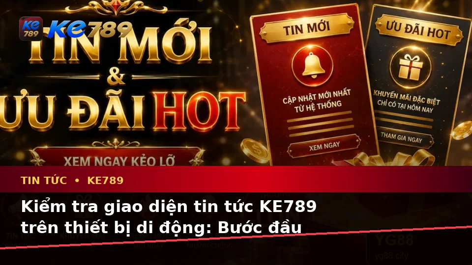 Hướng Dẫn Người Mới Kiểm Tra Giao Diện Tin Tức KE789 Trên Thiết Bị Di Động: Cập Nhật Ưu Đãi Và Điều Kiện Khuyến Mãi Tại ke789pg.win