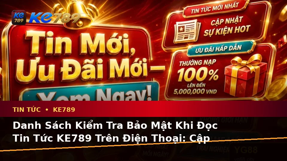 Danh Sách Kiểm Tra Bảo Mật Khi Đọc Tin Tức KE789 Trên Điện Thoại: Cập Nhật Ưu Đãi Và Điều Kiện Khuyến Mãi Tại ke789pg.win