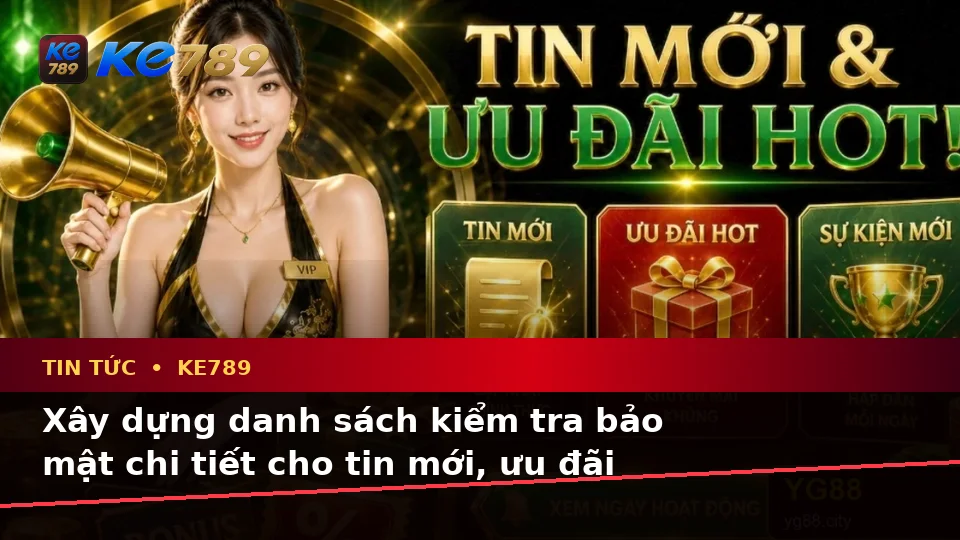 Danh Sách Kiểm Tra Bảo Mật Khi Đọc Tin Tức KE789 Trên Điện Thoại: Cập Nhật Ưu Đãi Và Điều Kiện Khuyến Mãi Tại ke789pg.win