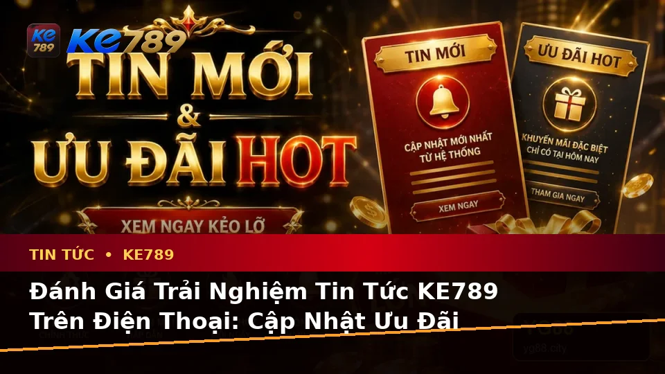 Đánh Giá Trải Nghiệm Tin Tức KE789 Trên Điện Thoại: Cập Nhật Ưu Đãi Và Điều Kiện Khuyến Mãi Tại ke789pg.win
