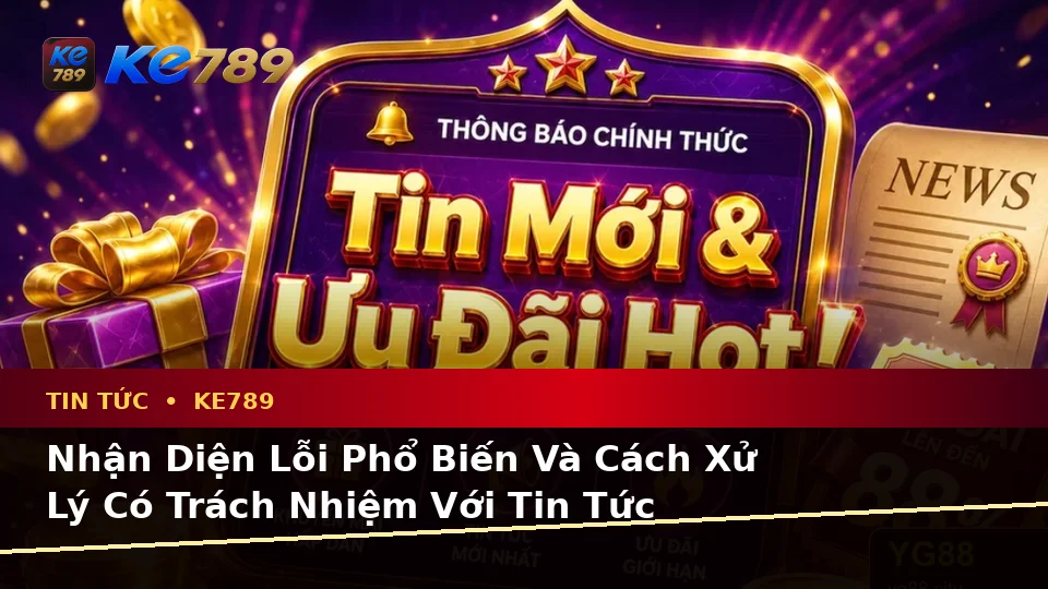Nhận Diện Lỗi Phổ Biến Và Cách Xử Lý Có Trách Nhiệm Với Tin Tức KE789 Trên Thiết Bị Di Động Tại ke789pg.win
