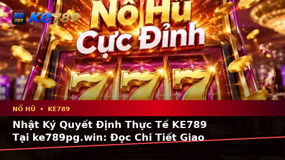 Nhật Ký Quyết Định Thực Tế KE789 Tại ke789pg.win: Đọc Chi Tiết Giao Diện Nổ Hũ, Slot Và Jackpot Qua Đánh Giá Trải Nghiệm Di Động, Tốc Độ Và Khả Năng Đọc Thông Tin