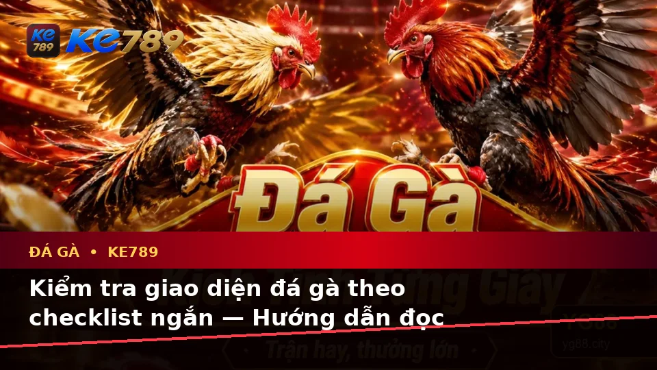 Kiểm tra giao diện đá gà theo checklist ngắn — Hướng dẫn đọc thông tin theo từng tình huống — KE789